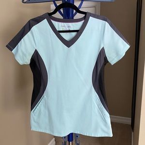 Healing Hands Purple Label Scrub Top Size Small